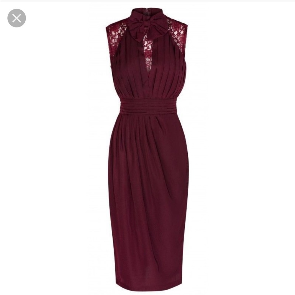 Burgundy 50's style Lindy Bop "Veronica" dress